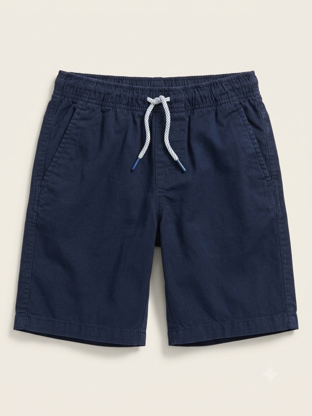 Cat & Jack Boys Navy Blue Chino Shorts Size S (6/7) Drawstring Elastic Waist